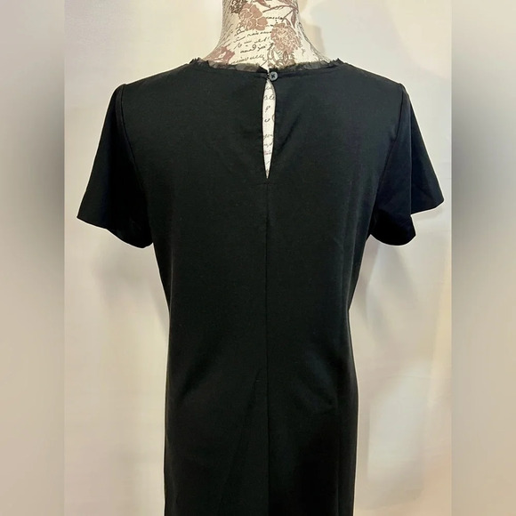 SIMPLY VERA Hunter green and black floral design shift dress size M. - Picture 6 of 14